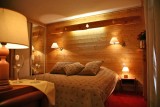 Bedroom of the 3 stars hotel auberge st hubert Val d'Isère Savoie Alpes
