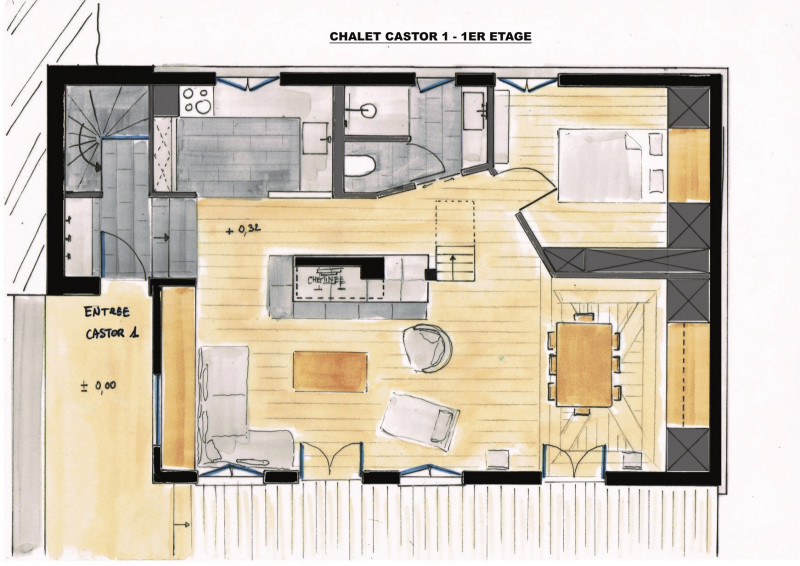 Chalet Castor plan-1er-etage
